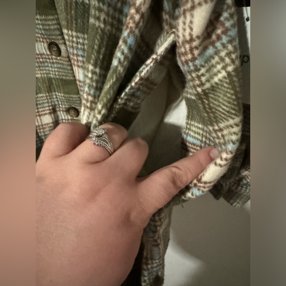 Dip - Soft Green Plaid Shacket - Picture 8 of 10